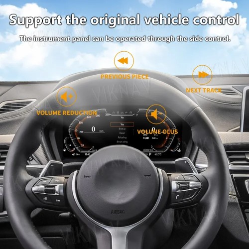 Viknav Digital Instrument Cluster 11 inch For BMW 1 series E87 2004- 2011 Linux System Vertical Screen Car SpeedMeter Car Dashboard Digital Panel