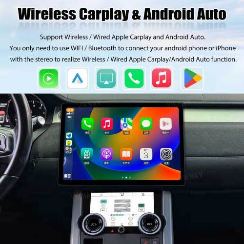 Viknav 13 inch Android Radio For Land Rover Range Rover Evoque L538 2013-2017 Multimedia Player GPS Navigation Stereo Wireless Carplay Android Auto Touch Screen