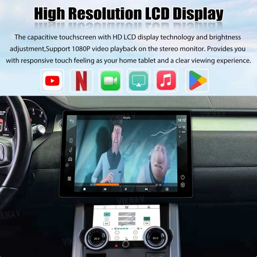 Viknav 13" Android Radio and AC Panel For Land Rover Range Rover Evoque L538 2013-2017 Multimedia Player GPS Navigation Stereo Wireless Carplay Android Auto Touch Screen