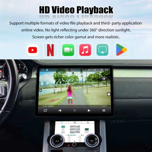 Viknav 13" Android Radio and AC Panel For Land Rover Range Rover Evoque L538 2013-2017 Multimedia Player GPS Navigation Stereo Wireless Carplay Android Auto Touch Screen