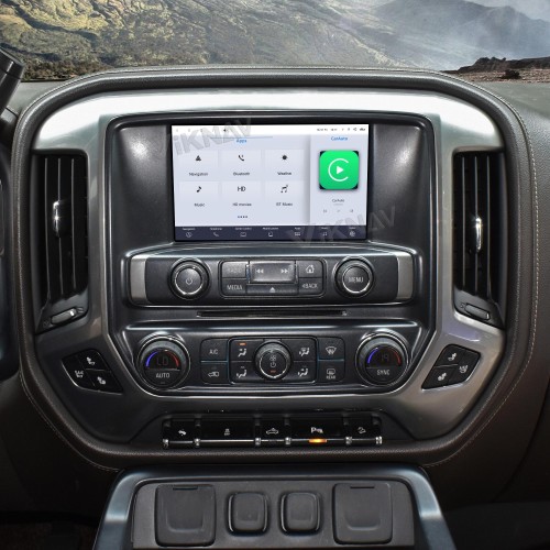 Viknav Upgrade Android Box For Chevrolet Silverado / GMC SIERRA 2014-2018  Wireless Carplay Touch Screen GPS Navigation Multimedia player Auto Stereo Head Unit( OEM 8 Inch)(64GB)