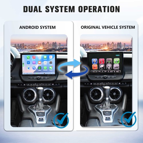 Viknav 12" Touch Screen Car Radio For Chevrolet Camaro 2016 2017 2018 2019 Multimedia Player Android Auto GPS Navigation Wireless Carplay (OEM 8 Inch))