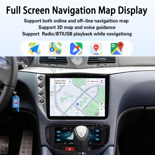 Android System 10 Inch Car Radio For Maserati GranTurismo GT GC 2007-2017 Auto Stereo Wireless Carplay GPS Navigation Multimedia Player LHD Touch Screen 128GB (Silvery)
