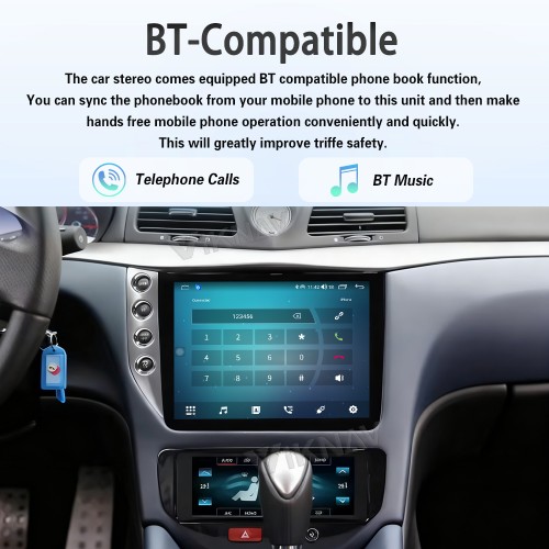 Android System 10 Inch Car Radio For Maserati GranTurismo GT GC 2007-2017 Auto Stereo Wireless Carplay GPS Navigation Multimedia Player LHD Touch Screen 128GB With AC panel (Silvery+AC)