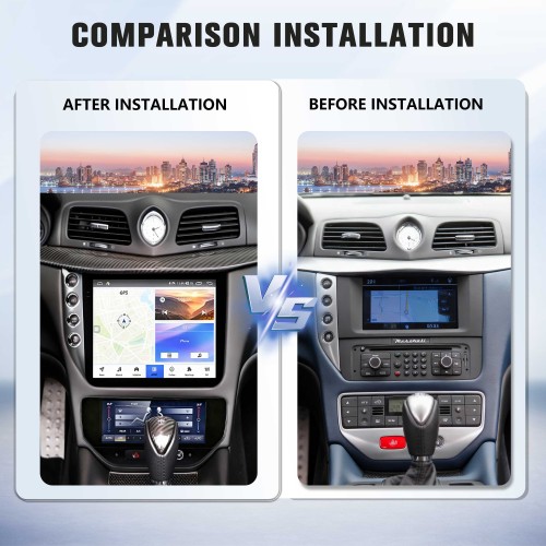 Android System 10 Inch Car Radio For Maserati GranTurismo GT GC 2007-2017 Auto Stereo Wireless Carplay GPS Navigation Multimedia Player LHD Touch Screen 128GB With AC panel (Silvery+AC)