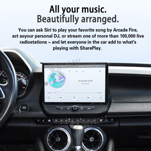 Viknav 12" Touch Screen Car Radio For Chevrolet Camaro 2016 2017 2018 2019 Multimedia Player Android Auto GPS Navigation Wireless Carplay (OEM 8 Inch))