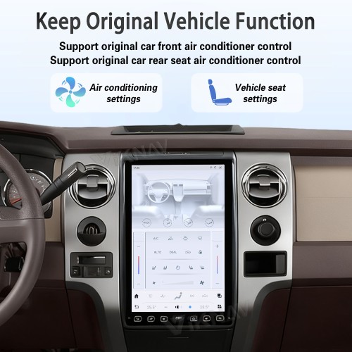 Viknav 14.4 Inch Car Radio Android For Ford F150 2009-2012 Stereo Wireless Carplay Android Auto Touch Screen GPS Navigation Multimedia player 128GB