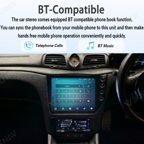 Android System 10 Inch Car Radio For Maserati GT GC GranTurismo 2007-2017 Auto Stereo Wireless Carplay GPS Navigation Multimedia Player RHD Touch Screen 128GB(Silvery)