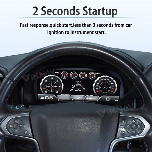 Viknav 13 Inch Car Digital Cluster For Chevrolet Silverado GMC SIERRA 2014 2015 2016 2017 2018 LCD Car Digital Speedometer Dashboard Panel Instrument Panel Virtual Cockpit