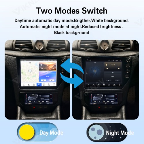 Android System 10 Inch Car Radio For Maserati GT GC GranTurismo 2007-2017 Auto Stereo Wireless Carplay GPS Navigation Multimedia Player RHD Touch Screen 128GB With Air Conditioning Panel(Silvery+AC)