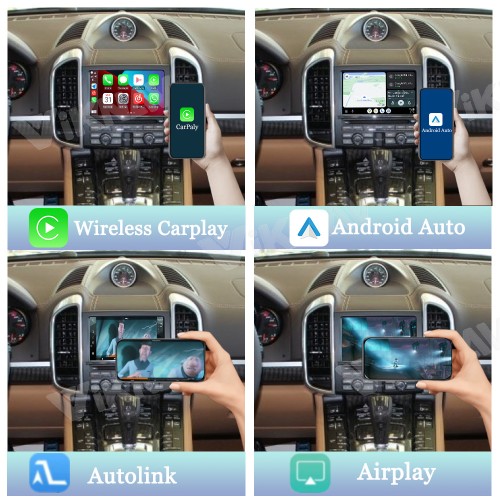 Viknav Linux System Wireless Carplay Android Auto Decoder Box for Porsche Cayenne 2007-2016 Upgrade Interface Decoding Box Autolink Airplay