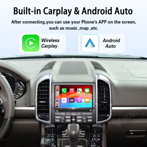 Viknav Linux System Wireless Carplay Android Auto Decoder Box for Porsche Cayenne 2007-2016 Upgrade Interface Decoding Box Autolink Airplay