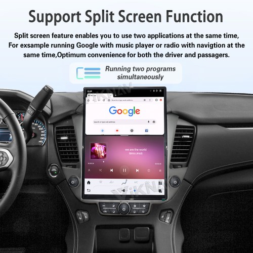 Viknav 15.6 inch Large Screen Car Radio For Chevrolet Tahoe Suburban GMC Yukon 2014-2020 Andriod Auto Radio Multimedia Player Wireless Carplay GPS Navigation Head Unit (128GB )
