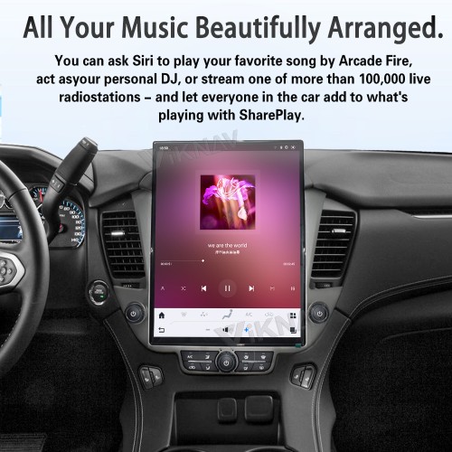 Viknav 15.6 inch Large Screen Car Radio For Chevrolet Tahoe Suburban GMC Yukon 2014-2020 Andriod Auto Radio Multimedia Player Wireless Carplay GPS Navigation Head Unit (128GB )