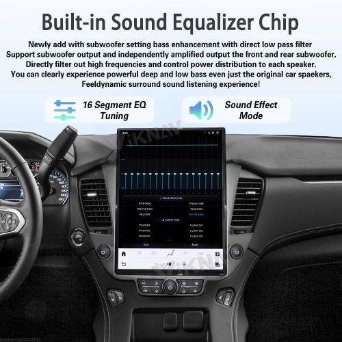 Viknav 15.6 inch Large Screen Car Radio For Chevrolet Tahoe Suburban GMC Yukon 2014-2020 Andriod Auto Radio Multimedia Player Wireless Carplay GPS Navigation Head Unit (128GB )