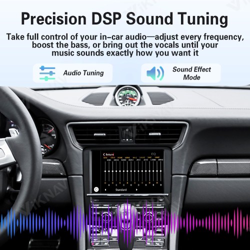 Viknav Linux System Wireless Carplay Android Auto Decoder Box for Porsche 911 2006-2018 Upgrade Interface Autolink Airplay Decoding Box