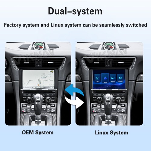 Viknav Linux System Wireless Carplay Android Auto Decoder Box for Porsche 911 2006-2018 Upgrade Interface Autolink Airplay Decoding Box