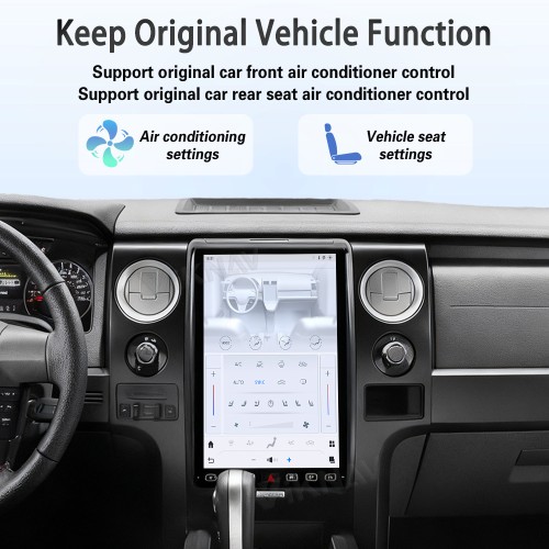 Viknav 14.4 Inch Car Radio Android For Ford F150 2013-2014 Stereo Wireless Carplay Android Auto Touch Screen GPS Navigation Multimedia player 128GB
