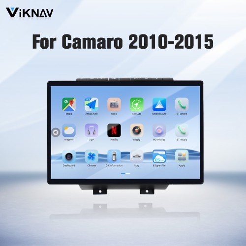 Viknav 15.6 Inch Android Car Radio for Chevrolet Camaro 2010-2015 GPS Navigation Auto Wireless Carplay Multimedia Player Head Unit
