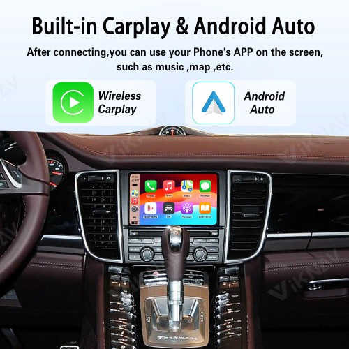 Viknav Linux System Wireless Carplay Android Auto Decoder Box for Porsche Panamera 2010-2016 PCM 3.1 Upgrade Interface Autolink Airplay Decoding Box