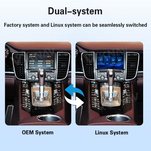 Viknav Linux System Wireless Carplay Android Auto Decoder Box for Porsche Panamera 2010-2016 PCM 3.1 Upgrade Interface Autolink Airplay Decoding Box