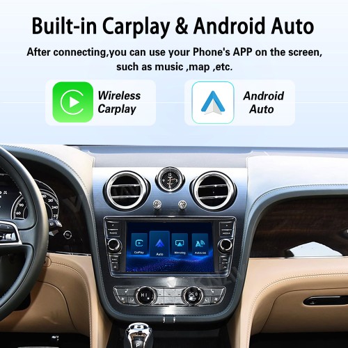 Viknav Linux System Wireless Carplay Android Auto Decoder Box For Bentley Mulsanne Bentayga 2011-2019 GPS Navigatipn Original Car Radio Screen