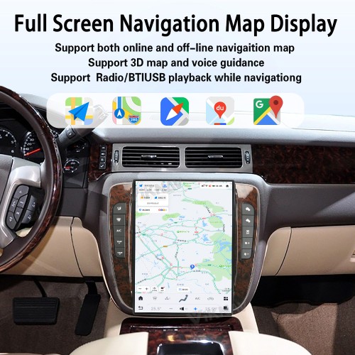 Viknav Upgrade 14 Inch Android Car Radio For GMC YUKON/Chevy Suburban Tahoe 2007-2013 Carplay GPS Navigation Multimedia Stereo Video Player(128GB)