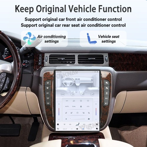 Viknav Upgrade 14 Inch Android Car Radio For GMC YUKON/Chevy Suburban Tahoe 2007-2013 Carplay GPS Navigation Multimedia Stereo Video Player(128GB)