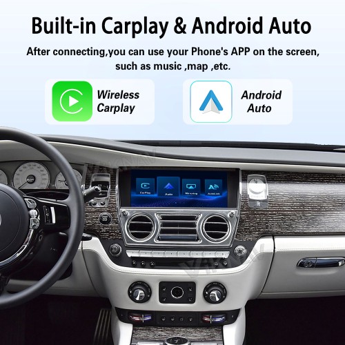 Viknav Linux System Wireless Carplay Android Auto Decoder Box For Rolls-Royce Ghost 2010-2018 GPS Navigatipn Original Car Radio Screen