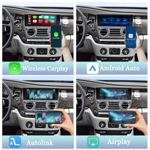 Viknav Linux System Wireless Carplay Android Auto Decoder Box For Rolls-Royce Ghost 2010-2018 GPS Navigatipn Original Car Radio Screen