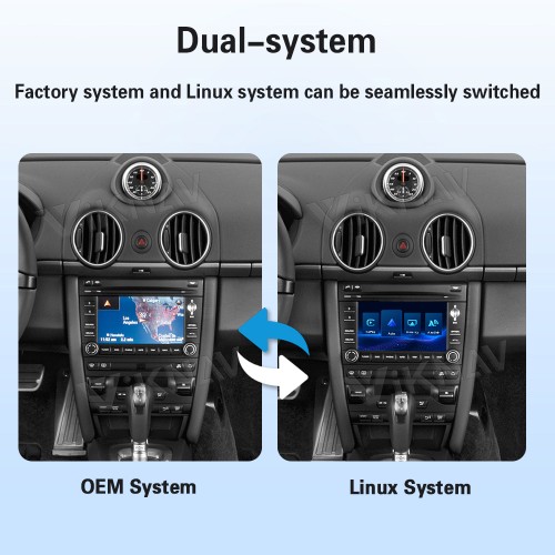 Viknav Linux System Wireless Carplay Android Auto Decoder Box for Porsche Cayman PCM 3.1 2010-2016 Decoding Box Upgrade Interface Autolink Airplay