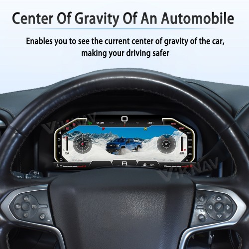 Viknav 13 Inch Car Digital Cluster For Chevrolet Silverado GMC SIERRA 2014- 2018 LCD Car Digital Speedometer Dashboard Panel Instrument Panel Virtual Cockpit