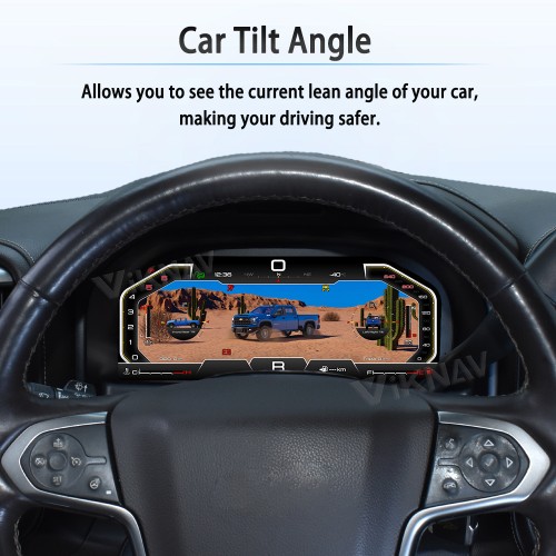 Viknav 13 Inch Car Digital Cluster For Chevrolet Silverado GMC SIERRA 2014- 2018 LCD Car Digital Speedometer Dashboard Panel Instrument Panel Virtual Cockpit