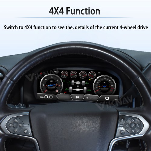 Viknav 13 Inch Car Digital Cluster For Chevrolet Silverado GMC SIERRA 2014- 2018 LCD Car Digital Speedometer Dashboard Panel Instrument Panel Virtual Cockpit