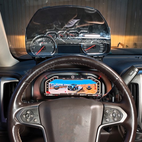 Viknav 13 Inch Car Digital Cluster For Chevrolet Silverado GMC SIERRA 2014- 2018 LCD Car Digital Speedometer Dashboard Panel Instrument Panel Virtual Cockpit