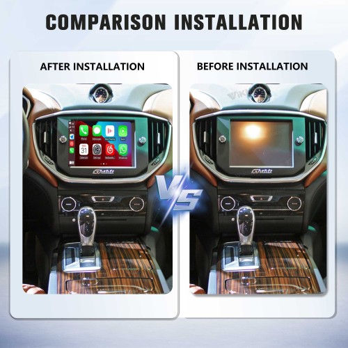 Viknav Linux System Wireless Carplay Android Auto Decoder Box for Maserati Ghibli 2014 Decoding Box Upgrade Interface Autolink Airplay