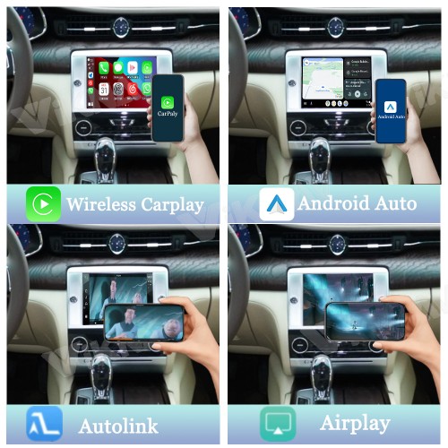 Viknav Linux System Wireless Carplay Android Auto Decoder Box for Maserati Quattroporte 2013-2015 Decoding Box Upgrade Interface Autolink Airplay