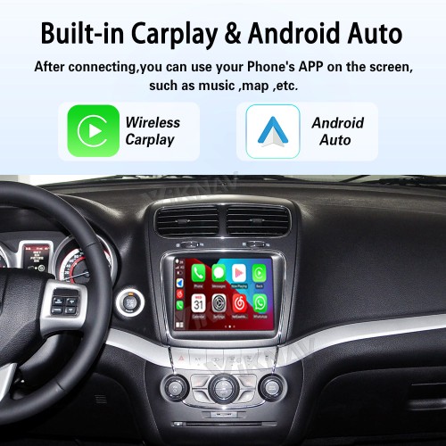 Viknav Linux System Wireless Carplay Android Auto Decoder Box For Fiat Freemont Ottimo 2013-2014 Decoding Box Upgrade Interface Autolink Airplay