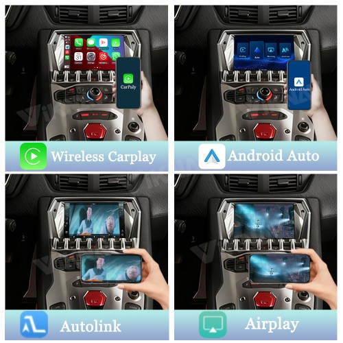 Viknav Linux System Wireless Carplay Android Auto Decoder Box For Lamborghini 2011-2018 GPS Navigatipn Original Car Radio Screen