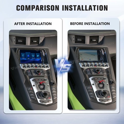 Viknav Linux System Wireless Carplay Android Auto Decoder Box For Lamborghini 2011-2018 GPS Navigatipn Original Car Radio Screen
