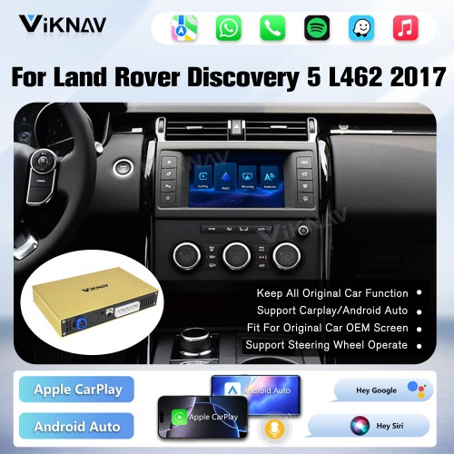 Viknav Linux System Wireless Carplay Android Auto Decoder Box For Land Rover Discovery 5 L462 2017 GPS Navigatipn Original Car Radio Screen