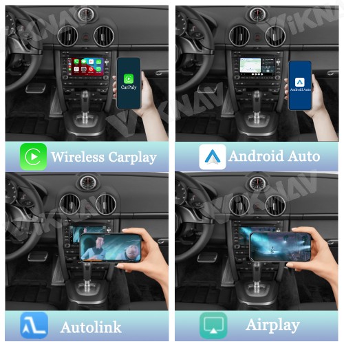 Viknav Linux System Wireless Carplay Android Auto Decoder Box for Porsche Cayman PCM 3.1 2010-2016 Decoding Box Upgrade Interface Autolink Airplay