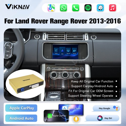 Viknav Linux System Wireless Carplay Android Auto Decoder Box For Land Rover Range Rover 2013-2016 GPS Navigatipn Original Car Radio Screen