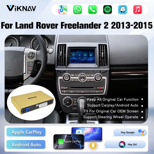 Viknav Linux System Wireless Carplay Android Auto Decoder Box For Land Rover Freelander 2 2013-2015 GPS Navigatipn Original Car Radio Screen