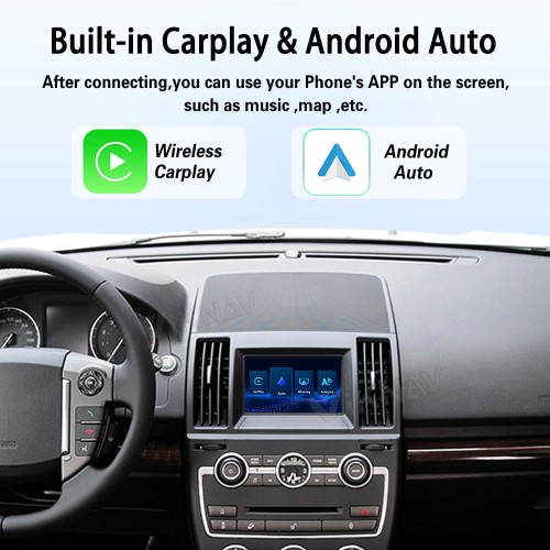 Viknav Linux System Wireless Carplay Android Auto Decoder Box For Land Rover Freelander 2 2013-2015 GPS Navigatipn Original Car Radio Screen