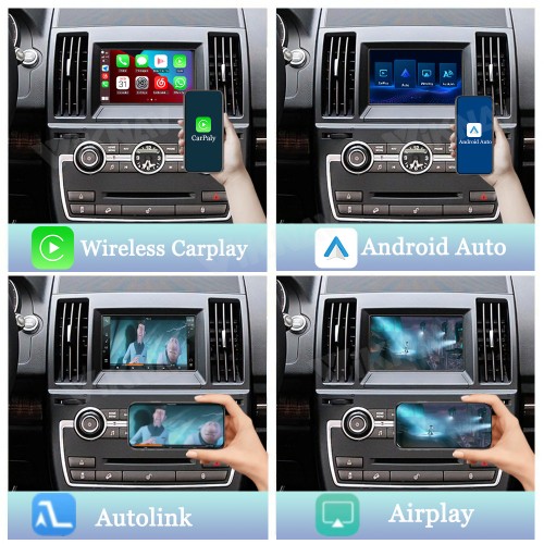 Viknav Linux System Wireless Carplay Android Auto Decoder Box For Land Rover Freelander 2 2013-2015 GPS Navigatipn Original Car Radio Screen