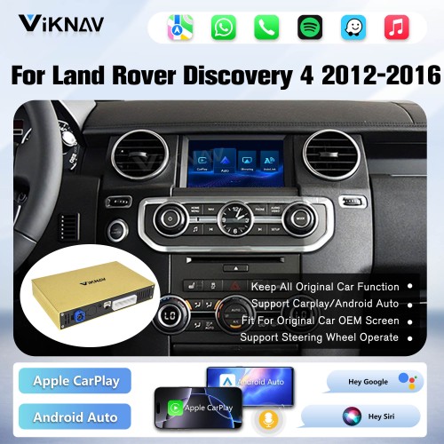 Viknav Linux System Wireless Carplay Android Auto Decoder Box For Land Rover Discovery 4 2012-2016 GPS Navigatipn Original Car Radio Screen