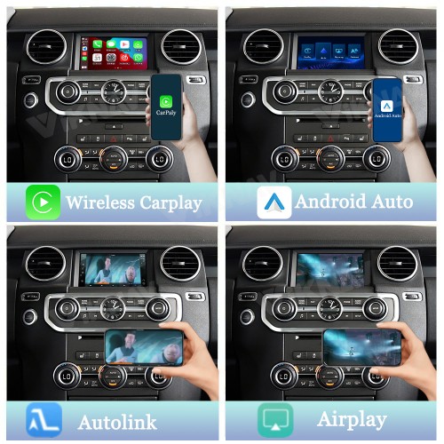 Viknav Linux System Wireless Carplay Android Auto Decoder Box For Land Rover Discovery 4 2012-2016 GPS Navigatipn Original Car Radio Screen