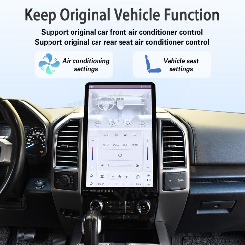 Viknav Upgrade Android Car Radio For Ford F150 2015-2022 16.8 inch Wireless Carpaly Android Auto Touch Screen GPS Navigation Multimedia player Auto Stereo Head Unit