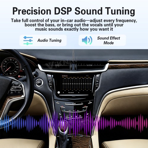 Viknav  Linux System Decoder Box for Cadillac XTS 2013-2018  Wireless CarPlay Android Auto Upgrade Interface Retain OEM CUE Screen & Functions